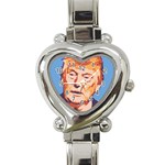 orange donald trump Heart Italian Charm Watch