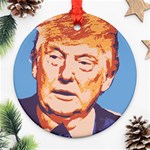 orange donald trump Round Ornament (Two Sides)