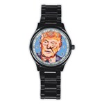 orange donald trump Stainless Steel Round Watch