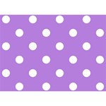 Polka Dots - White on Lavender Violet Birthday Cake 3D Greeting Card (7x5)