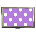 Polka Dots - White on Lavender Violet Cigarette Money Case