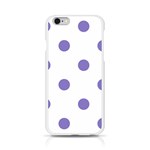 Polka Dots - Ube Violet on White Apple iPhone 6/6S Silicone Case (Transparent)