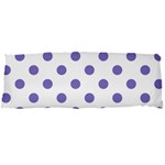 Polka Dots - Ube Violet on White Body Pillow Case Dakimakura (Two Sides)