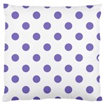 Polka Dots - Ube Violet on White Large Cushion Case (Two Sides)