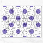 Polka Dots - Ube Violet on White Jigsaw Puzzle (Rectangular)