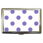 Polka Dots - Ube Violet on White Cigarette Money Case