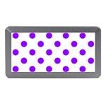 Polka Dots - Violet on White Memory Card Reader (Mini)