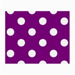 Polka Dots - White on Purple Violet Small Glasses Cloth