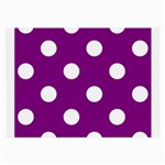 Polka Dots - White on Purple Violet Large Glasses Cloth (2 Sides)