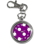 Polka Dots - White on Purple Violet Key Chain Watch