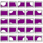 Polka Dots - White on Purple Violet 9mm Italian Charm (25 pack)