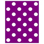 Polka Dots - White on Purple Violet Drawstring Bag (Small)