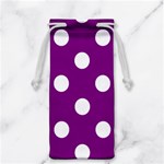 Polka Dots - White on Purple Violet Jewelry Bag