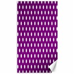 Polka Dots - White on Purple Violet Canvas 40  x 72 