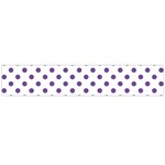 Polka Dots - Dark Lavender Violet on White Flano Scarf (Large)