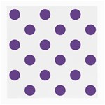 Polka Dots - Dark Lavender Violet on White Medium Glasses Cloth