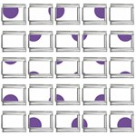 Polka Dots - Dark Lavender Violet on White 9mm Italian Charm (25 pack)