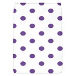 Polka Dots - Dark Lavender Violet on White Removable Flap Cover (S)