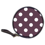 Polka Dots - White on Eggplant Violet Classic 20-CD Wallet