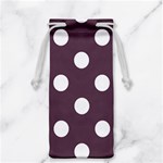 Polka Dots - White on Eggplant Violet Jewelry Bag