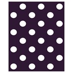 Polka Dots - White on Dark Purple Drawstring Bag (Small)