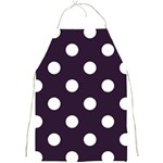 Polka Dots - White on Dark Purple Full Print Apron