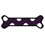 Polka Dots - White on Dark Purple Magnet (Dog Bone)