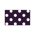 Polka Dots - White on Dark Purple Sticker (Rectangular)