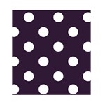 Polka Dots - White on Dark Purple Greeting Card 4.5  x 6 