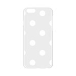 Polka Dots - White on Pale Gray Apple iPhone 6/6S Silicone Case (Transparent)