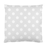 Polka Dots - White on Pale Gray Standard Cushion Case (Two Sides)