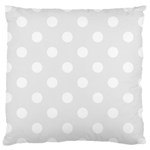 Polka Dots - White on Pale Gray Large Cushion Case (One Side)