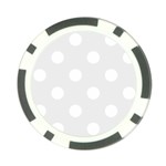 Polka Dots - White on Pale Gray Poker Chip Card Guard