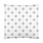 Polka Dots - Light Gray on White Standard Cushion Case (Two Sides)