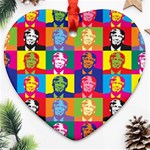 pop art donald trump  Ornament (Heart)