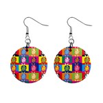 pop art donald trump  1  Button Earrings