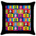 pop art donald trump  Throw Pillow Case (Black)