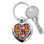 pop art donald trump  Key Chain (Heart)