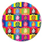 pop art donald trump  Magnet 5  (Round)