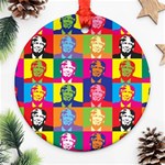 pop art donald trump  Round Ornament (Two Sides)