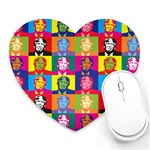 pop art donald trump  Heart Mousepad