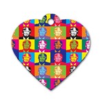 pop art donald trump  Dog Tag Heart (One Side)