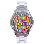 pop art donald trump  Stainless Steel Analogue Watch