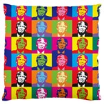 pop art donald trump  Large Flano Cushion Case (One Side)