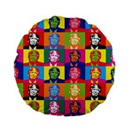 pop art donald trump  Standard 15  Premium Flano Round Cushion 