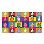 pop art donald trump  Satin Shawl