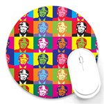 pop art donald trump  Round Mousepad