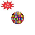 pop art donald trump  1  Mini Magnet (10 pack) 