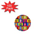 pop art donald trump  1  Mini Button (100 pack) 