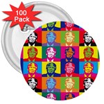 pop art donald trump  3  Button (100 pack)